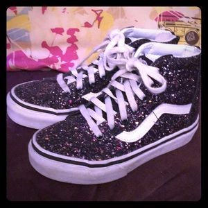 Girls Vans Sparkle zip back skate-hi US 11.5